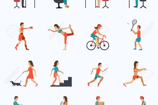 35432408-physical-activity-icons-set-with-people-working-cycling-training-isolated-vector-illustration